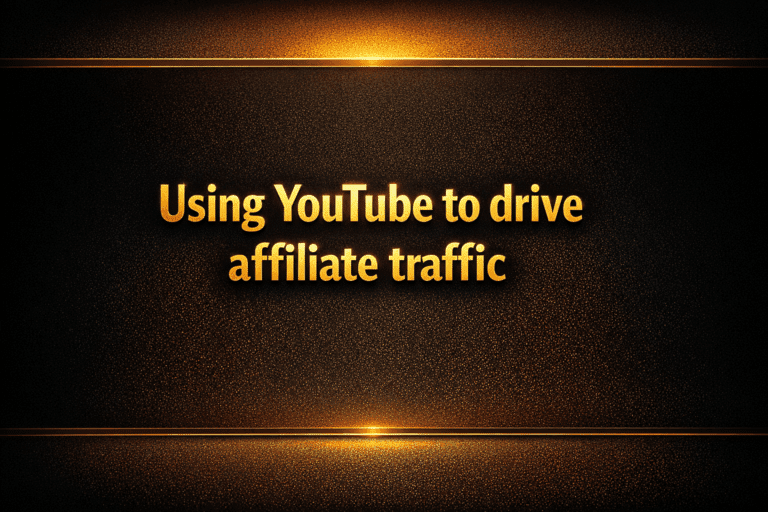 Using YouTube to drive affiliate traffic