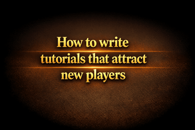 How to write tutorials that attract new players