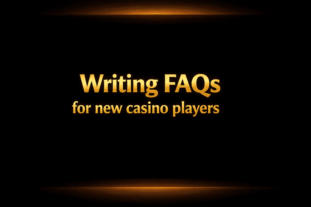 Writing FAQs for new casino players