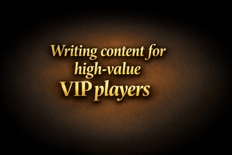 Writing content for high-value VIP players