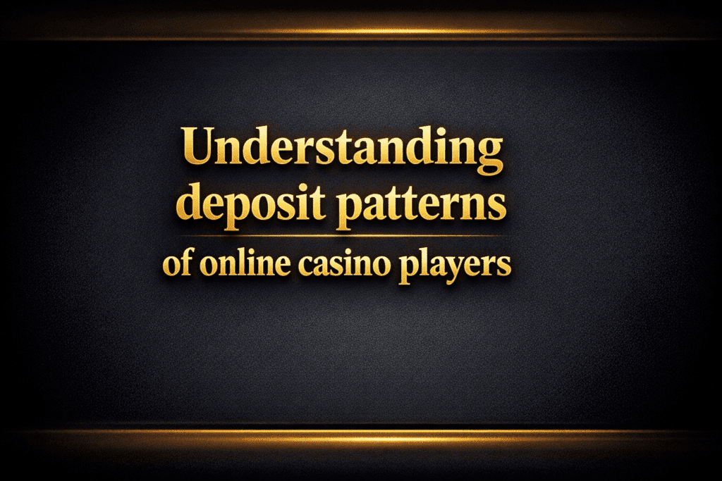 Understanding deposit patterns of online casino players