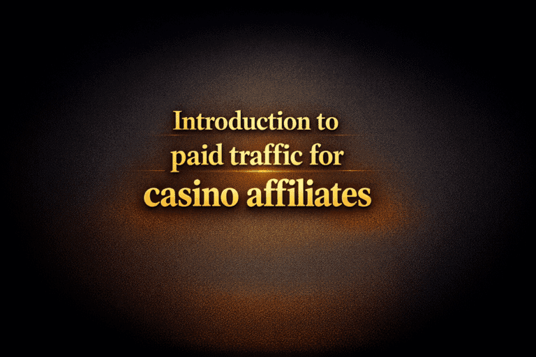 Introduction to paid traffic for casino affiliates