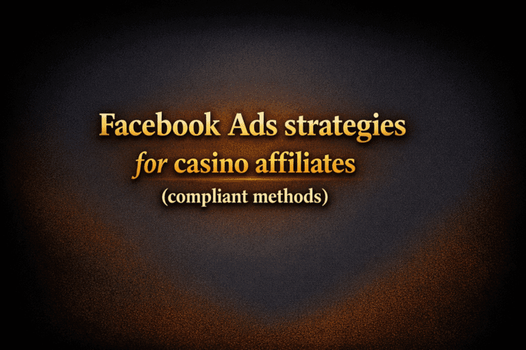 Facebook Ads strategies for casino affiliates (compliant methods)