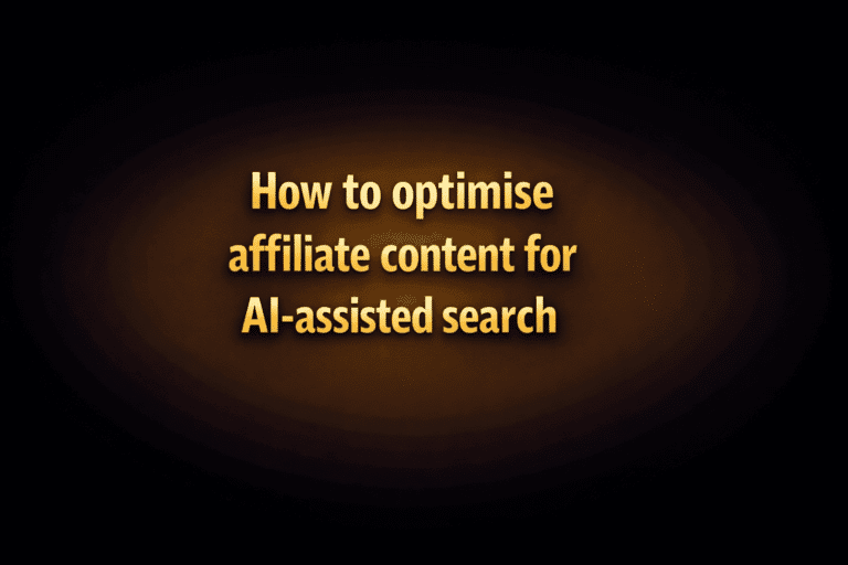 Affiliate SEO team reviewing content structure and AI search visibility dashboards