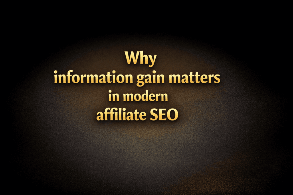 SEO team reviewing affiliate content audit dashboards for information gain opportunities