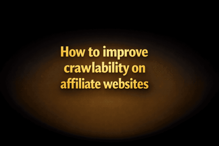 SEO workspace showing crawl reports and internal linking workflows for an affiliate website