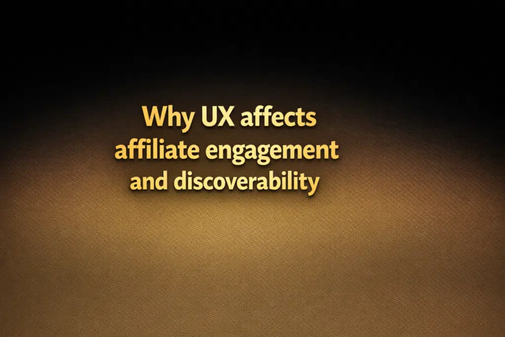 Affiliate marketing team reviewing user experience, analytics, and content journey maps