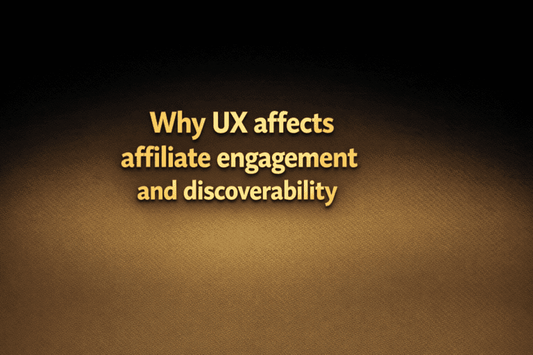 Affiliate marketing team reviewing user experience, analytics, and content journey maps