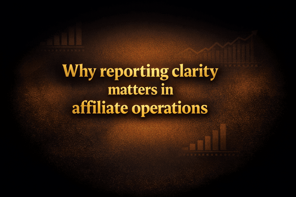 Why reporting clarity matters in affiliate operations