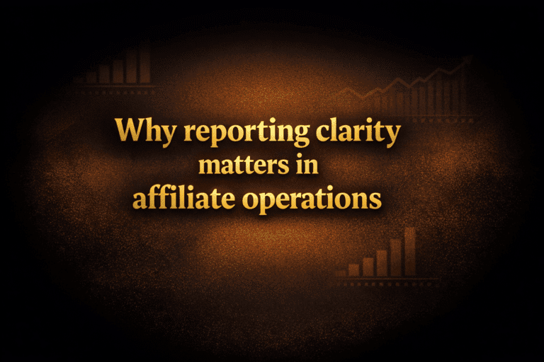 Why reporting clarity matters in affiliate operations