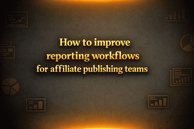 How to improve reporting workflows for affiliate publishing teams