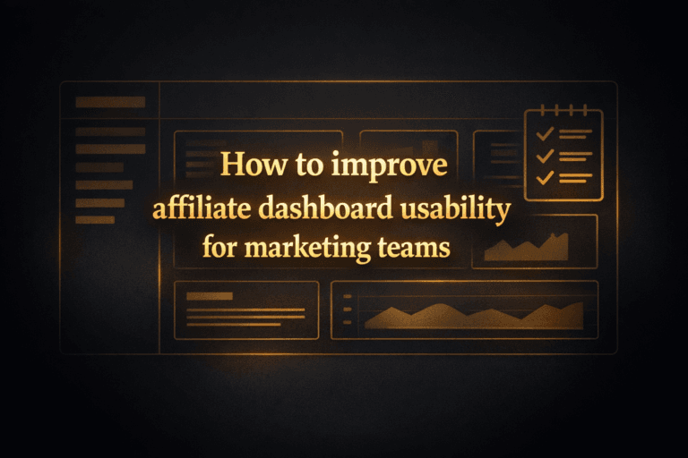 How to improve affiliate dashboard usability for marketing teams