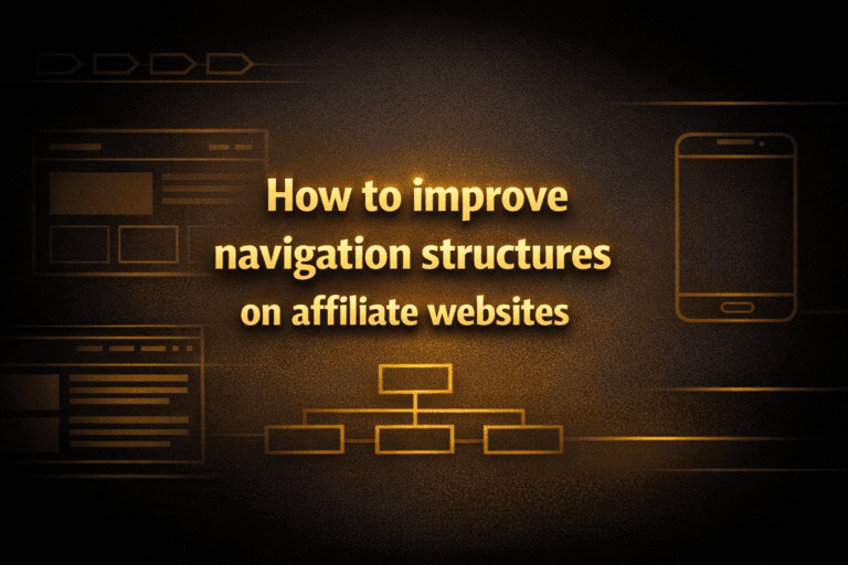 How to improve navigation structures on affiliate websites
