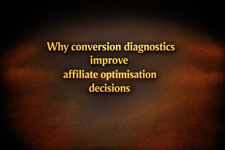 Why conversion diagnostics improve affiliate optimisation decisions