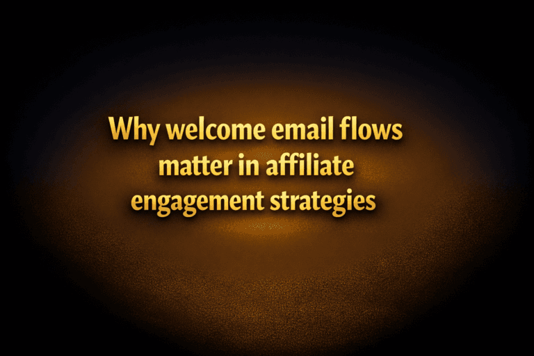 Why welcome email flows matter in affiliate engagement strategies
