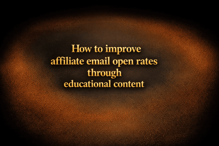 How to improve affiliate email open rates through educational content