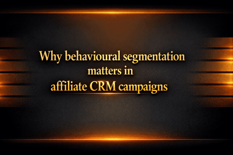 Why behavioural segmentation matters in affiliate CRM campaigns