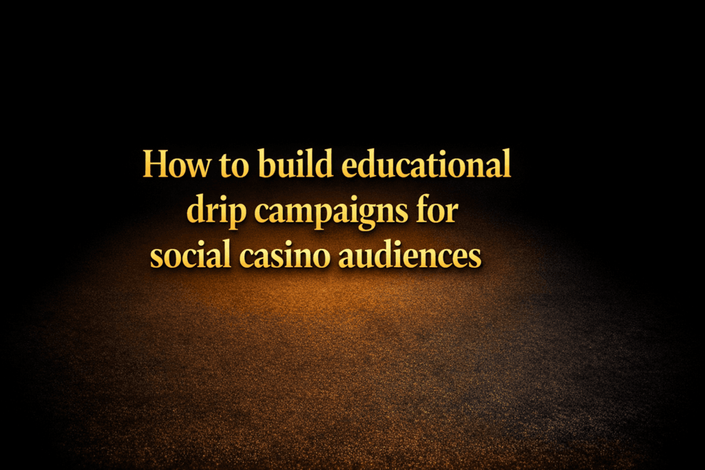 How to build educational drip campaigns for social casino audiences