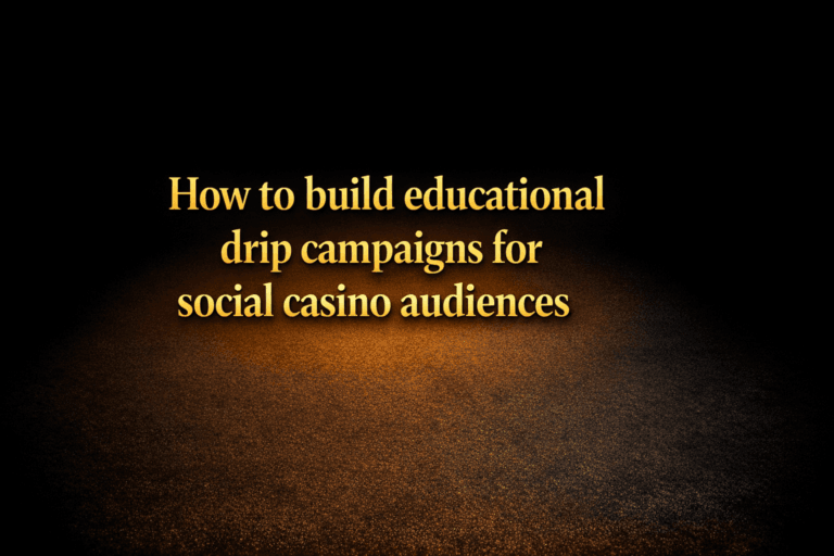 How to build educational drip campaigns for social casino audiences