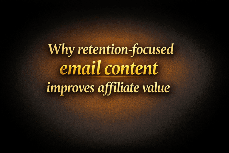 Why retention-focused email content improves affiliate value