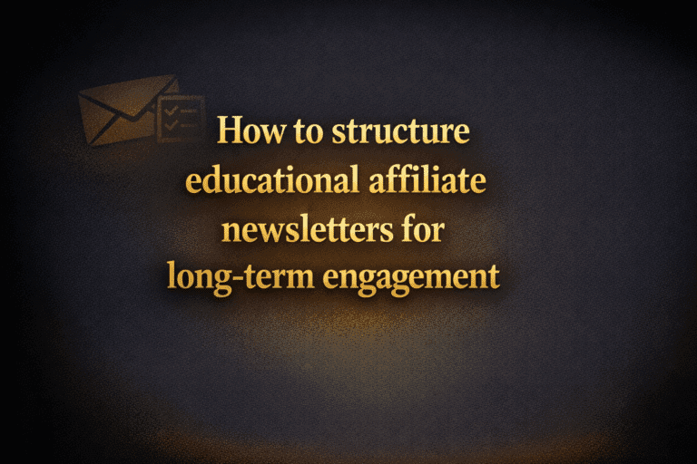How to structure educational affiliate newsletters for long-term engagement