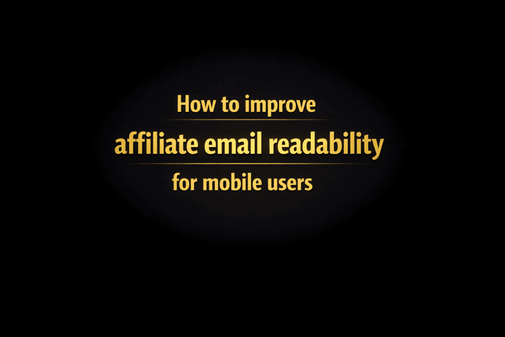 How to improve affiliate email readability for mobile users