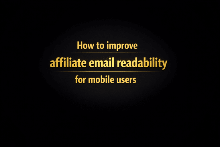 How to improve affiliate email readability for mobile users