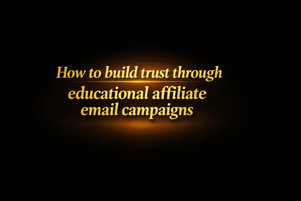 How to build trust through educational affiliate email campaigns