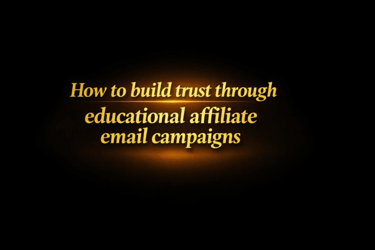 How to build trust through educational affiliate email campaigns