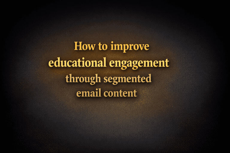 How to improve educational engagement through segmented email content