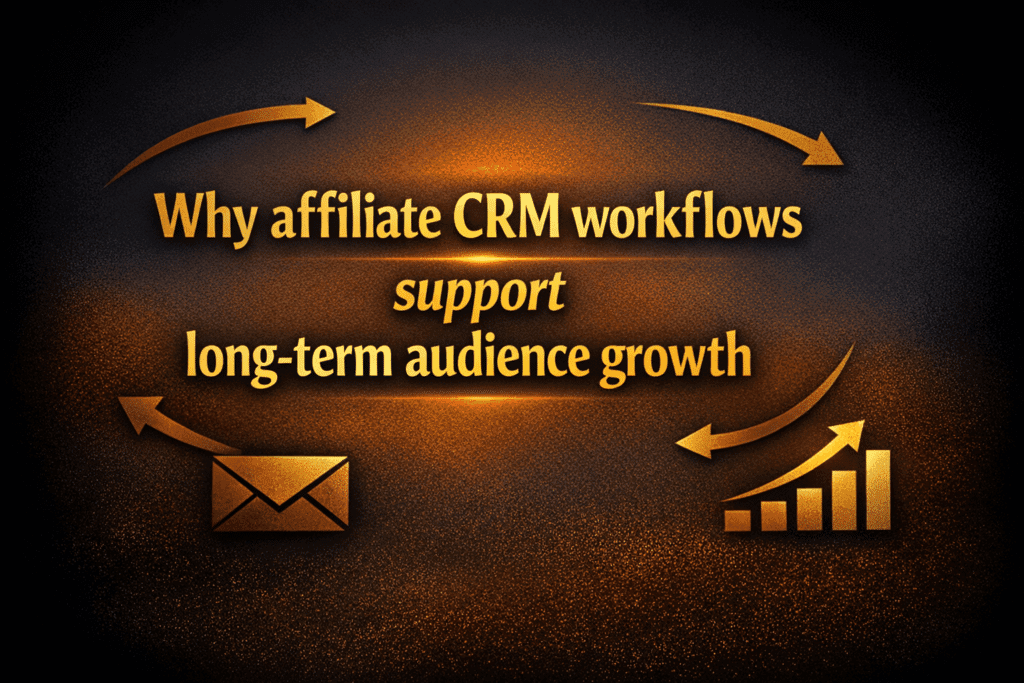 Why affiliate CRM workflows support long-term audience growth