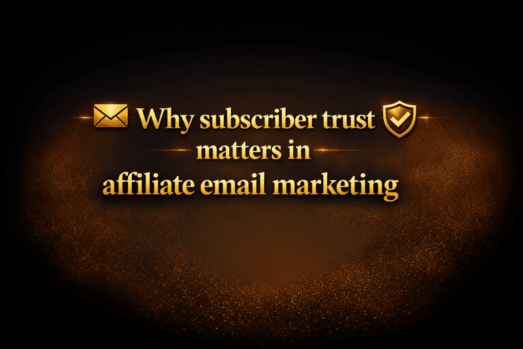Why subscriber trust matters in affiliate email marketing