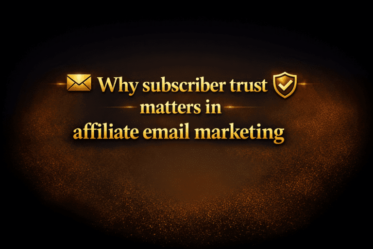 Why subscriber trust matters in affiliate email marketing