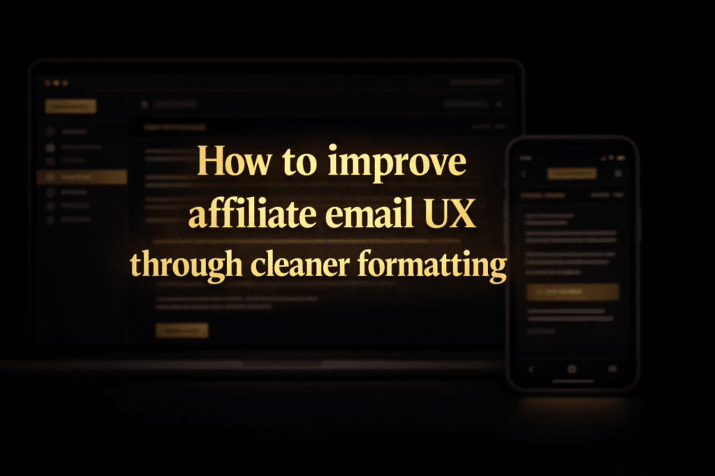 How to improve affiliate email UX through cleaner formatting