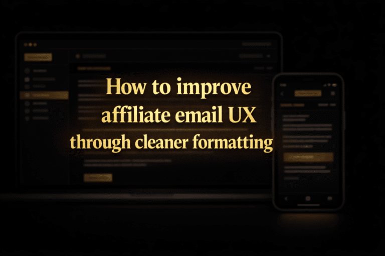 How to improve affiliate email UX through cleaner formatting