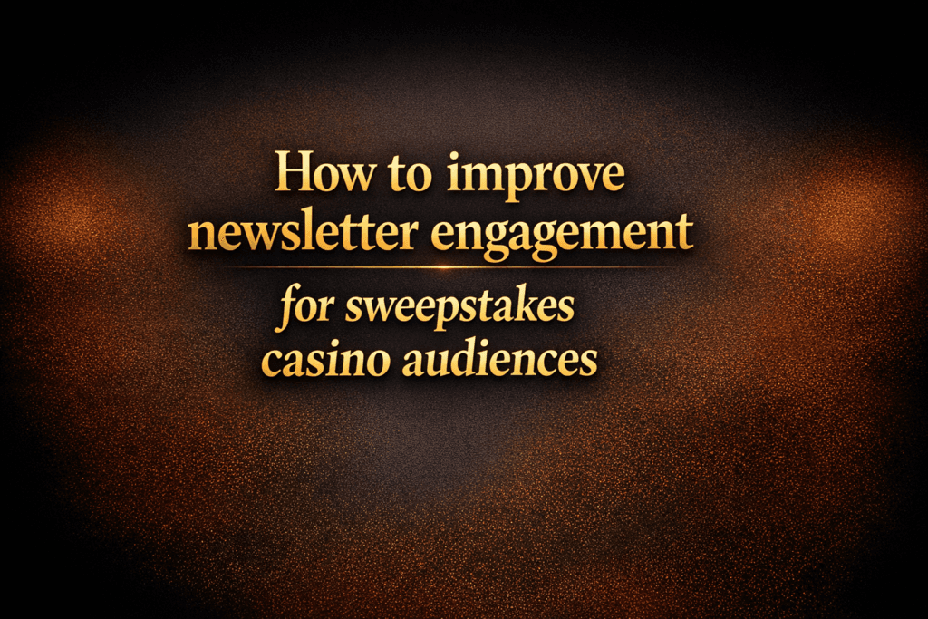How to improve newsletter engagement for sweepstakes casino audiences