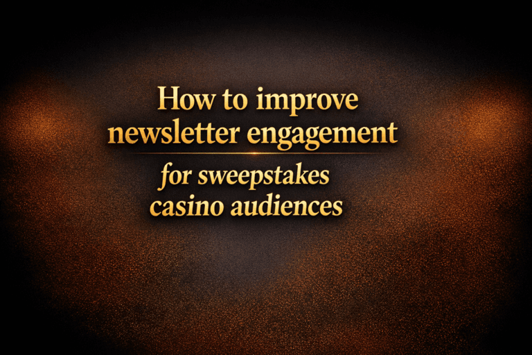 How to improve newsletter engagement for sweepstakes casino audiences