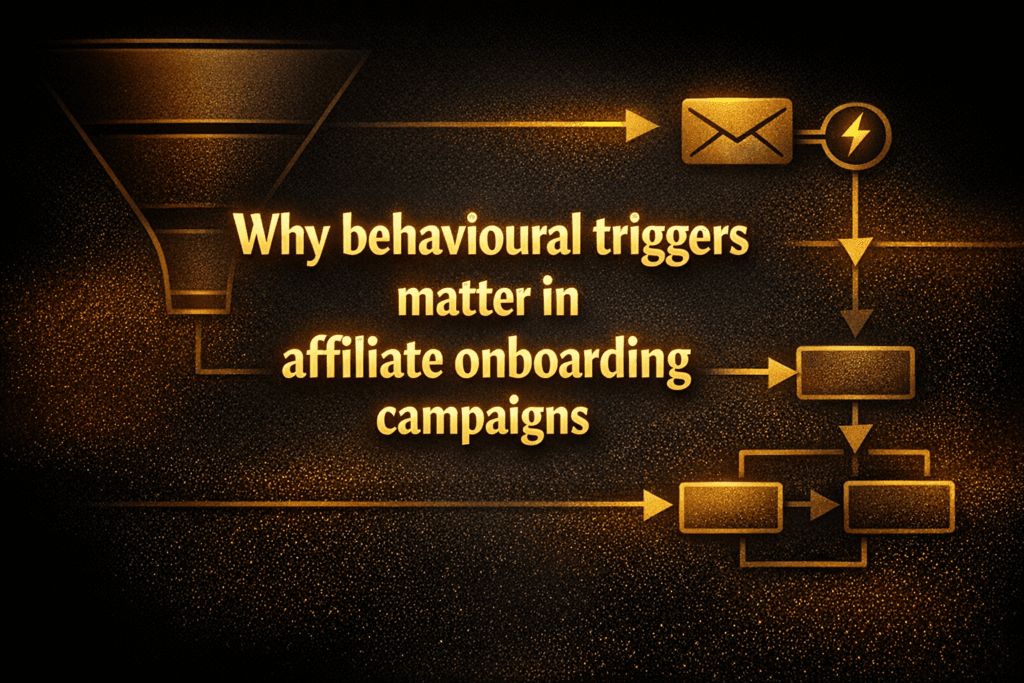 Why behavioural triggers matter in affiliate onboarding campaigns