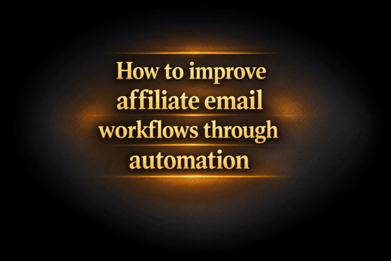 How to improve affiliate email workflows through automation