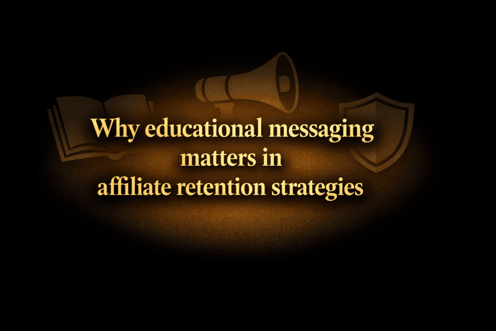 Why educational messaging matters in affiliate retention strategies