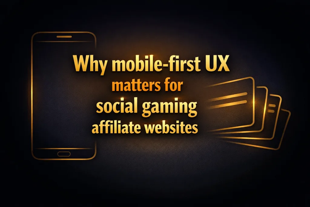 Why mobile-first UX matters for social gaming affiliate websites