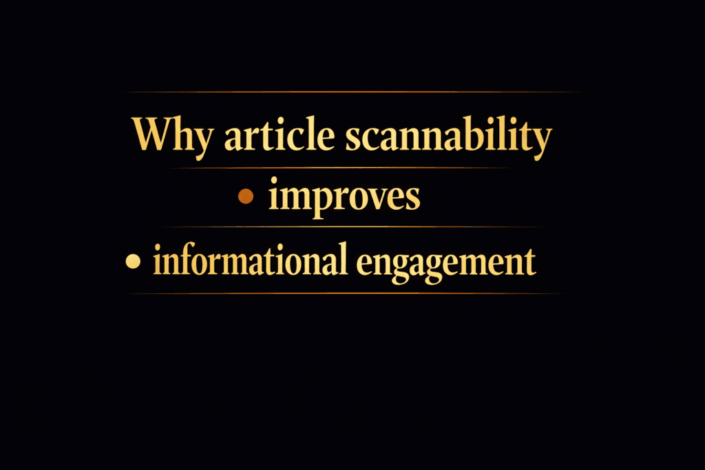 Why article scannability improves informational engagement
