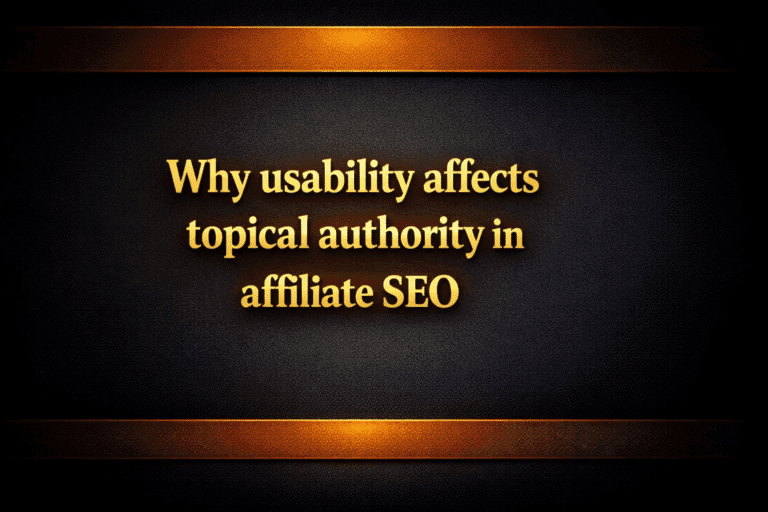 Why usability affects topical authority in affiliate SEO