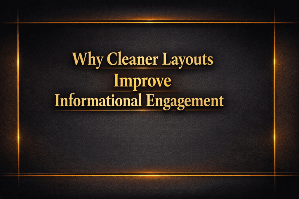 Why cleaner layouts improve informational engagement