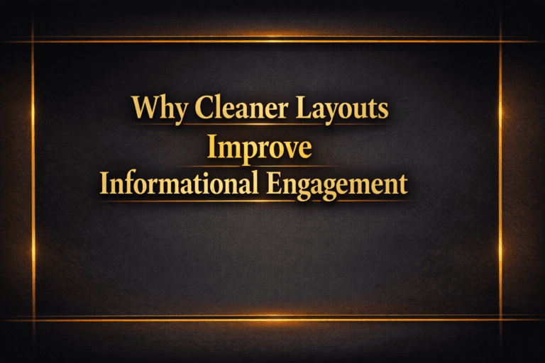 Why cleaner layouts improve informational engagement