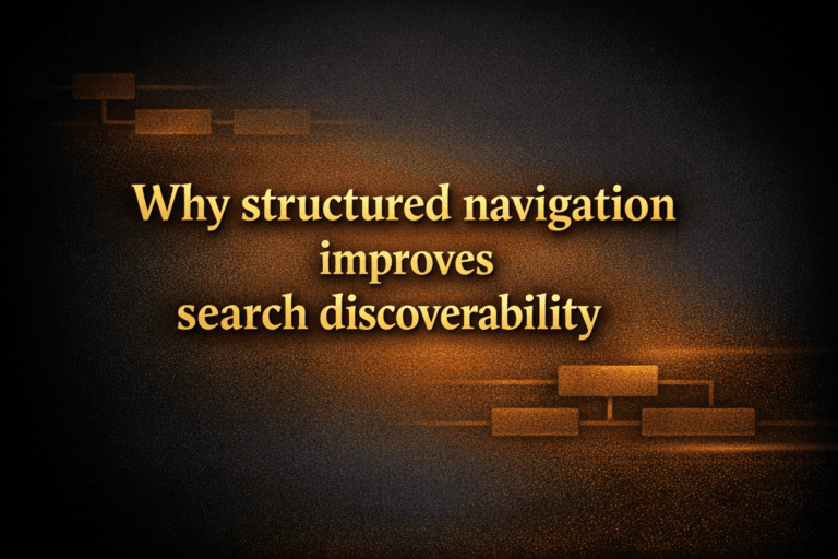 Why structured navigation improves search discoverability