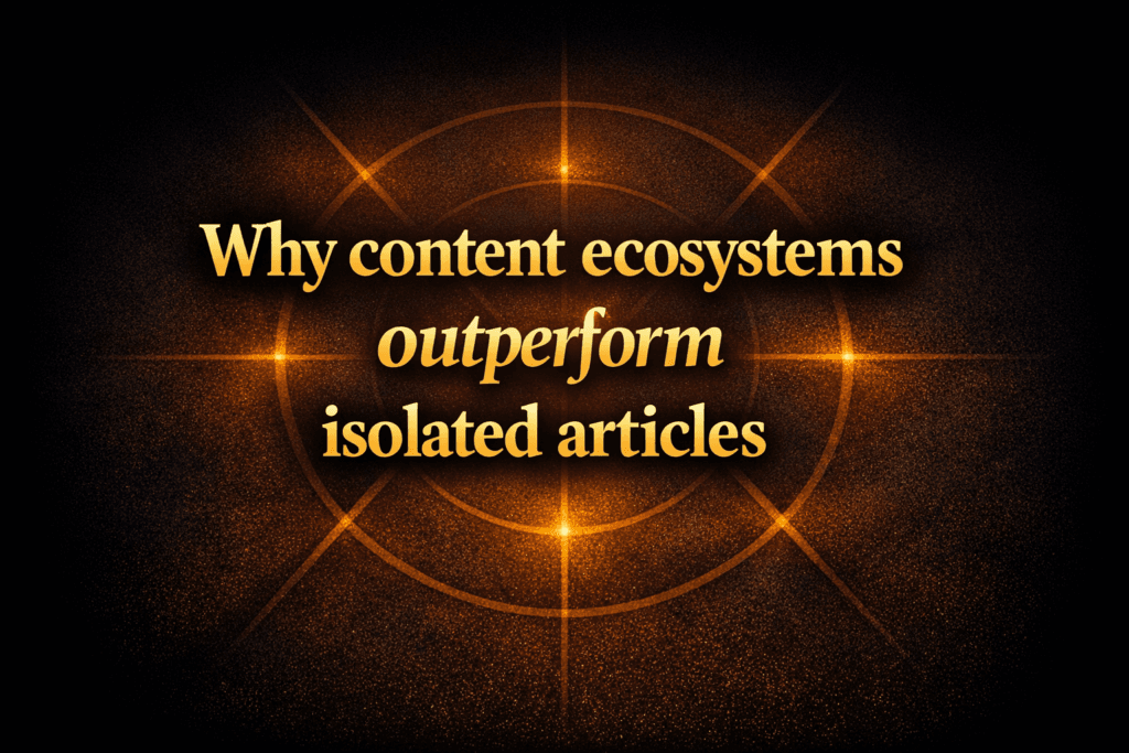 Why content ecosystems outperform isolated articles
