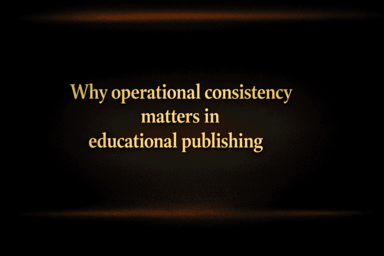Why operational consistency matters in educational publishing