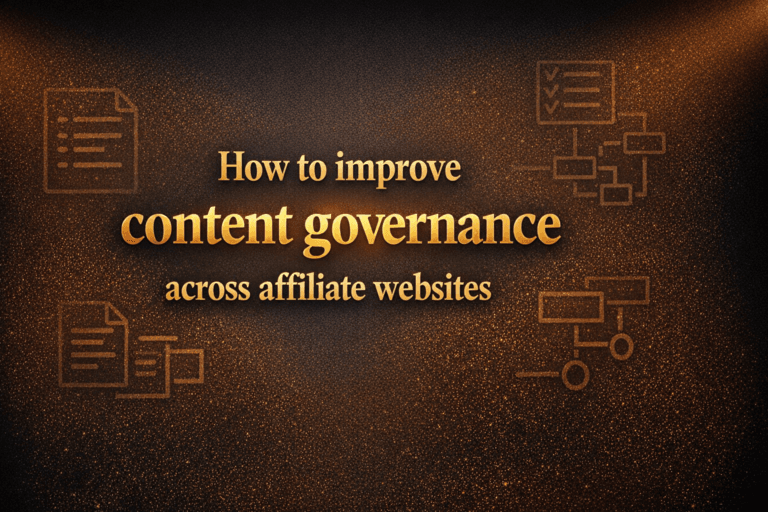 How to improve content governance across affiliate websites