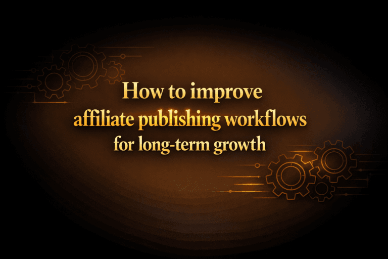 How to improve affiliate publishing workflows for long-term growth